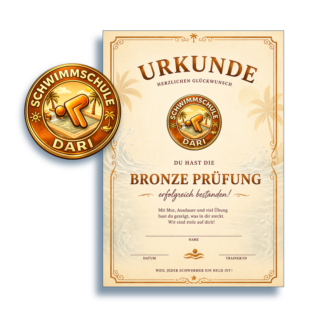 URKUNDE MONTAGE - URKUNDE ABZEICHEN - BRONZE PNG