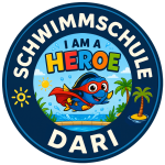 SCHWIMMSCHULE DARI I AM A SUPER HEROE - 30x30cm PNG