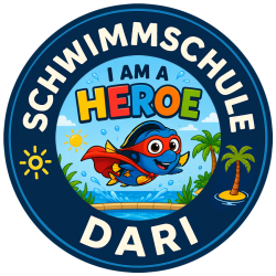 SCHWIMMSCHULE DARI I AM A SUPER HEROE - 30x30cm PNG