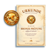 URKUNDE MONTAGE - URKUNDE ABZEICHEN - BRONZE PNG